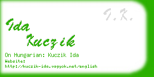ida kuczik business card